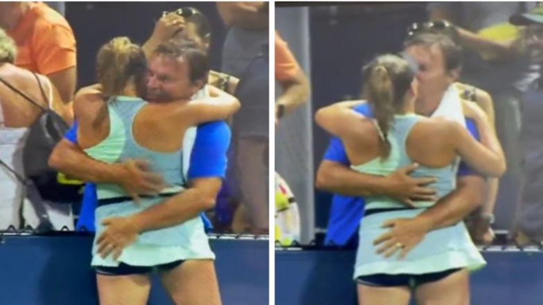 Viral Video: Sara Bejlek Coach and Father Grab Her Backside and Kiss on Mouth Celebrating Czech Tennis Player’s US Open 2022 Qualifier Win, Netizens Divided | 