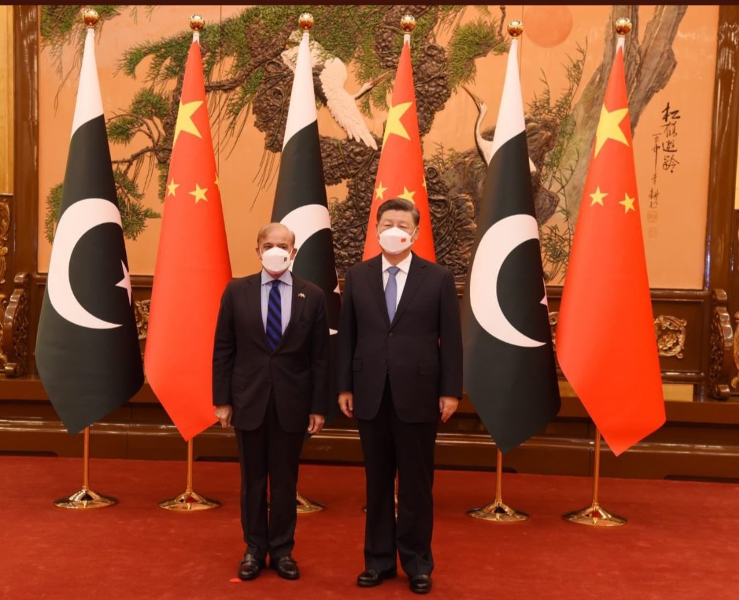 World News Pakistan PM Shehbaz Sharif Meets Chinese President Xi