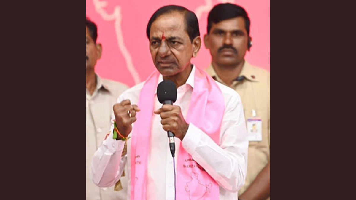 Agency News K Chandrasekhar Rao Hoists Brs Flag At Party Headquarters