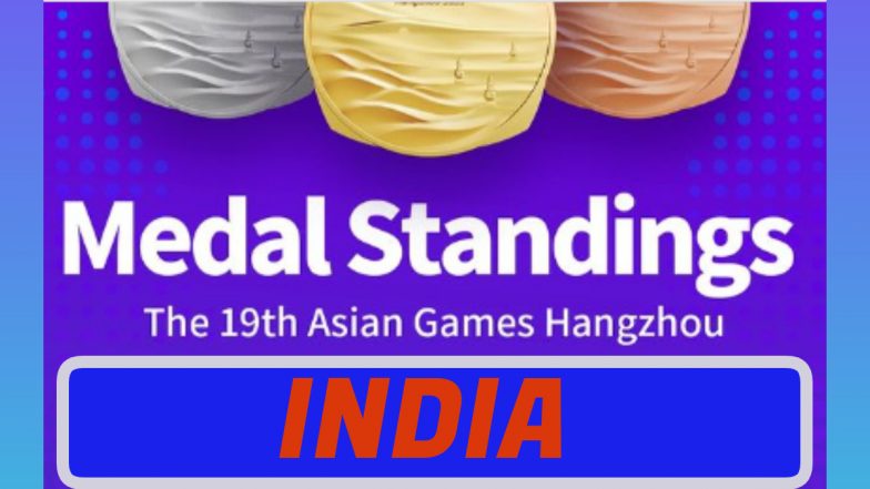 India At Asian Games 2023 Final Medal Tally And Standing India Win