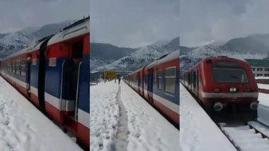 This Video of Train Passing Through a Snowy Station in Kashmir is So Dreamy