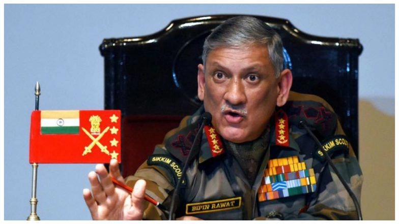 'Talks and Terror Can't Go Hand-in-Hand': Army Chief Gen Bipin Rawat on India Calling Off Meet With Pakistan