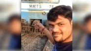 Shocking Video: Man Trying to do Selfie Stunt on Railway Track Knocked Down by Speeding Train, Survives