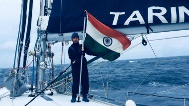 INSV Tarini Makes India Proud, Crosses Cape Horn: Six-Woman Tarini Team Hoist Indian National Flag (See Pictures & Video)
