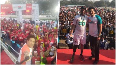 Sachin Tendulkar Hails Blade-Runner Afzal Khan at Kolkata Marathon, Tweets Picture With Motivating Message