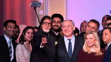 Israel's Prime Minister Benjamin Netanyahu Gets His 'Best Selfie' at Shalom Bollywood