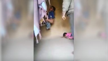 Shocking Video Shows Man Thrashing Kids Brutally for Soiling Pants: Rajasthan Police Arrests Merciless Father