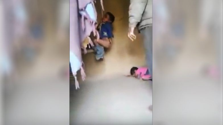 Shocking Video Shows Man Thrashing Kids Brutally for Soiling Pants: Rajasthan Police Arrests Merciless Father