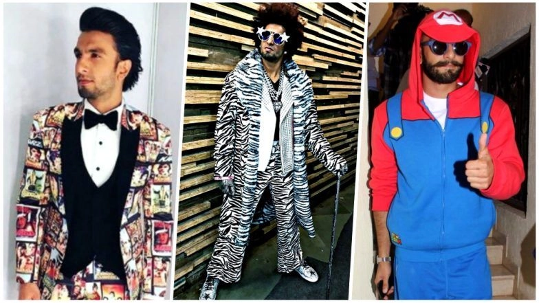 Ranveer Singh Wears 'Tribute to Bollywood' Suit at Filmfare Awards 2018: Times When The Actor Gave Quirky Outfits A New Definition
