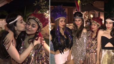 Amrita Arora Birthday Pictures: Kareena Kapoor Khan, Malaika Arora, Karisma Kapoor Throw a Stylish Tribal Themed Bash With a Special Cake