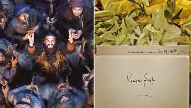 Ranveer Singh Gets Appreciation For His Role in Padmaavat; A Handwritten Note By Megastar Amitabh Bachchan