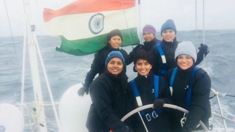 INSV Tarini Crosses Cape Horn, Congratulatory Messages Pour in as All-Woman Crew Hoist Indian Tricolour