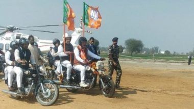 BJP's Massive Motorcycle Rally in Jind: Over 1 Lakh Participate, Amit Shah Leads Riding Pillion