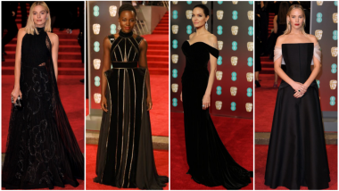 BAFTA Awards 2018 Red Carpet Pictures: Lupita Nyong'o to Jennifer Lawrence, Actors Shine in Black at 71st British Academy Film Awards