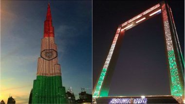 PM Modi in The UAE: Burj Khalifa, Dubai Frame Lit in Tricolour Ahead of His Visit