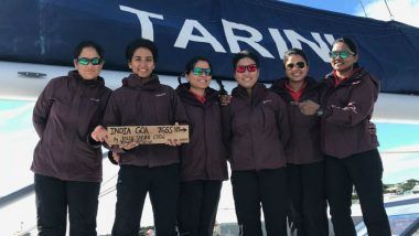 All-Woman Sailboat INSV Tarini Set to Embark Upon Last Leg of Circumnavigation Voyage From Port Louis in Mauritius to Goa  