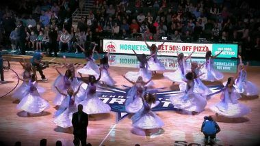 Cheerleaders Perform to Ghoomar Song From Movie Padmaavat in a NBA Match Between Charlotte Hornets and Miami Heat in US