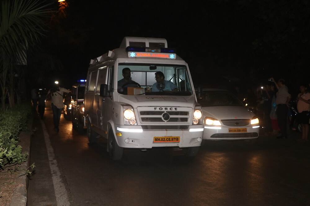 Sridevi's body being brought back home Sridevi's body being brought back home