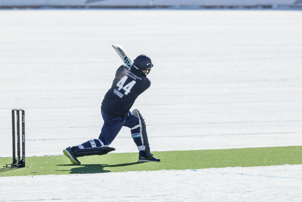 Former Indian opening batsman smashed first fifty of maiden Ice cricket tournament Former Indian opening batsman smashed first fifty of maiden Ice cricket tournament