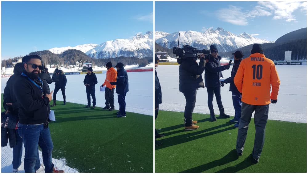 Frozen St. Moritz Lake can withhold around 200 tonnes of weight and is perfect for winter sporting events Frozen St. Moritz Lake can withhold around 200 tonnes of weight and is perfect for winter sporting events