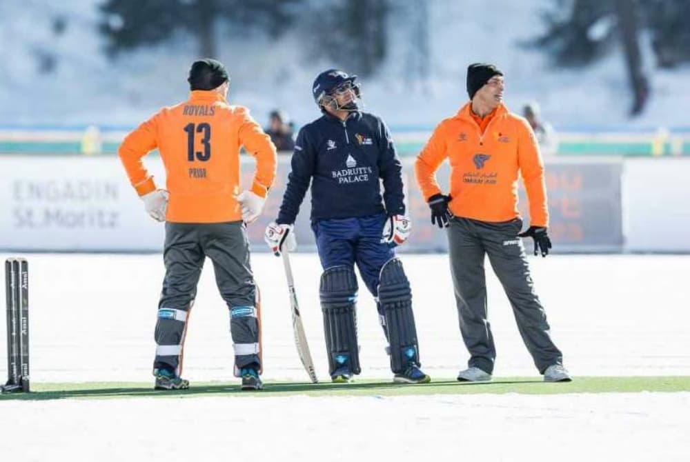 Former Indian opener and Diamonds Palace captain Sehwag had a memorable outing in maiden Ice Cricket challenge Former Indian opener and Diamonds Palace captain Sehwag had a memorable outing in maiden Ice Cricket challenge