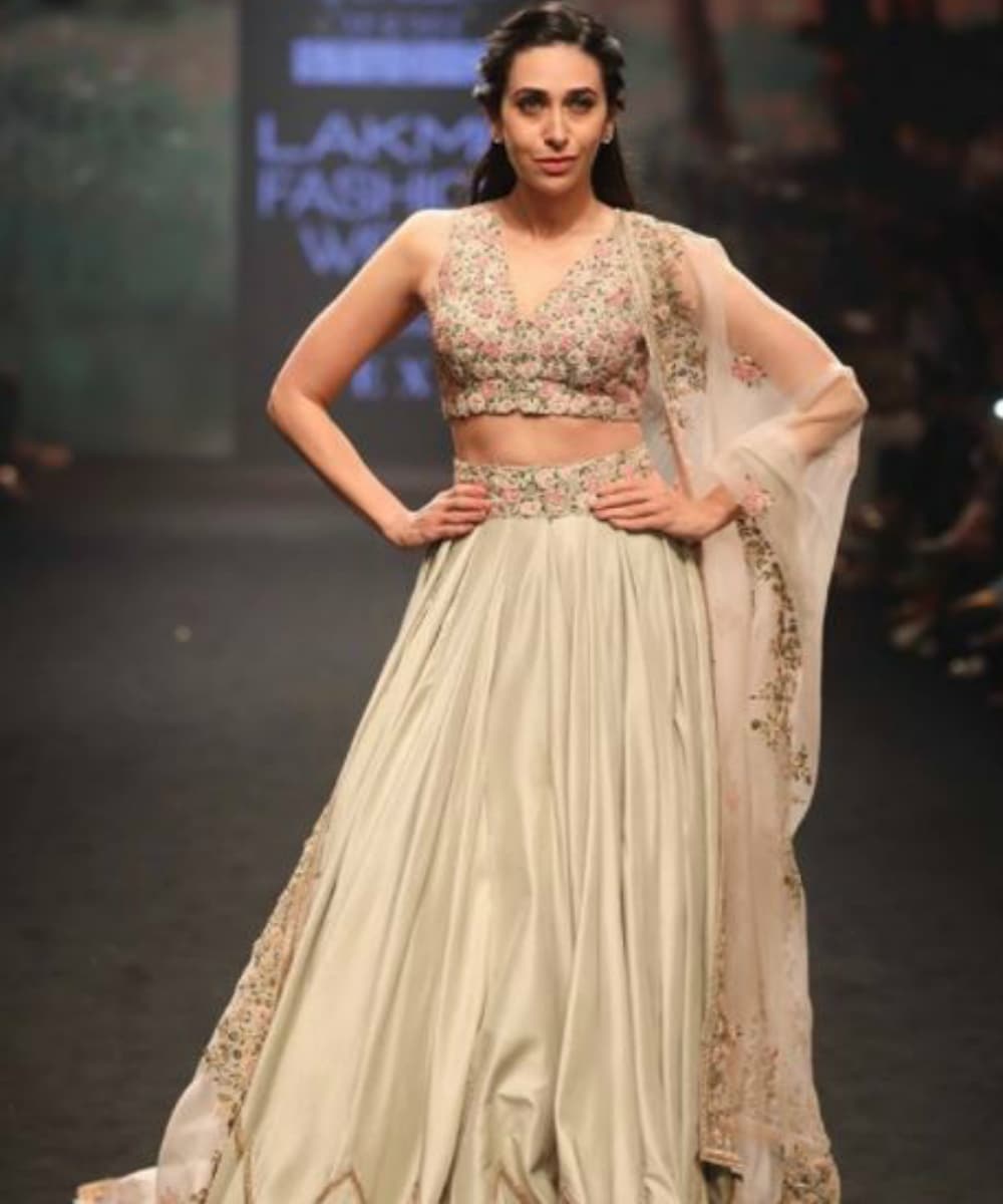 Karisma Kapoor in a lehenga from AARBEE by Ravi Bhalotia collection Karisma Kapoor in a lehenga from AARBEE by Ravi Bhalotia collection