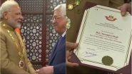 PM Modi Conferred With 'Commendation of Grand Collar' by Palestinian President Mahmoud Abbas