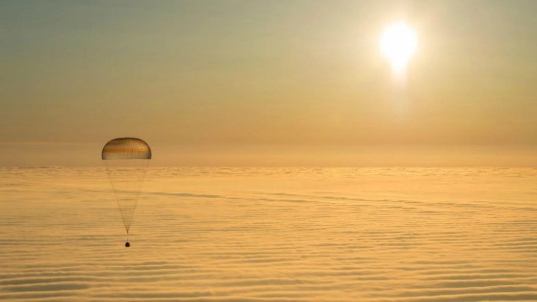 Cosmonaut With Two US Astronauts Return to Earth from International Space Station