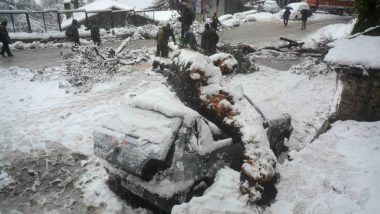 North India Shivers as Rain, Hailstorm Lash Delhi-NCR, Haryana, Punjab; Heavy Snowfall in Himachal, Uttarakhand, J&K (See Pics & Videos)