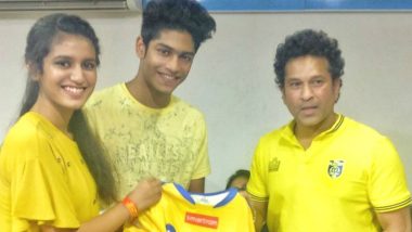 Priya Prakash Varrier Met Sachin Tendulkar and Shared a Great Fan Moment During ISL Match