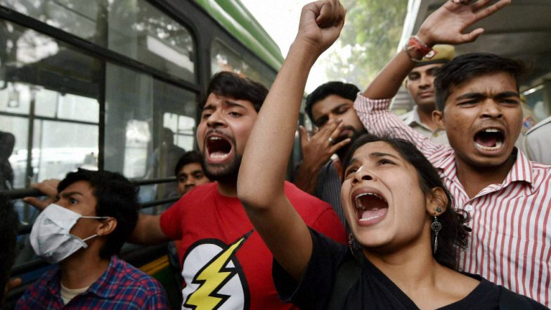 West Bengal: Students’ Federation of India Stage Protests Against National Education Policy 2020 in Kolkata