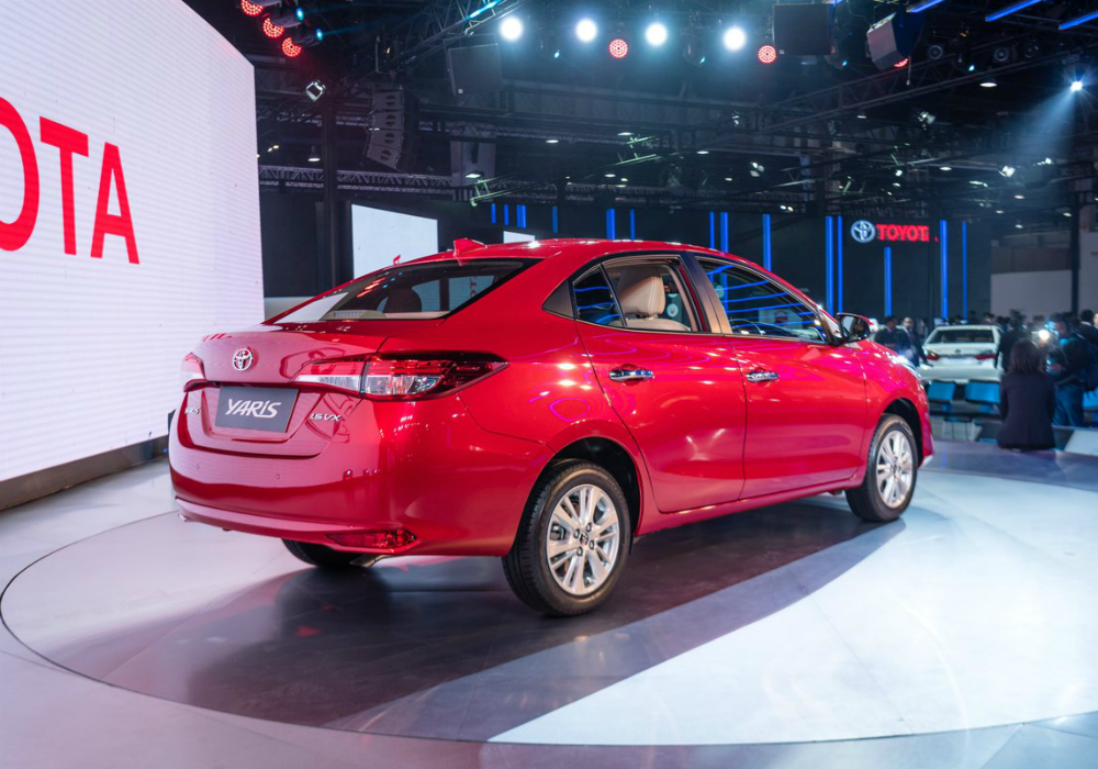 Toyota Yaris is seen as a tough competition to industry leaders like Honda's City and Hyundai's Verna. Toyota Yaris is seen as a tough competition to industry leaders like Honda's City and Hyundai's Verna.