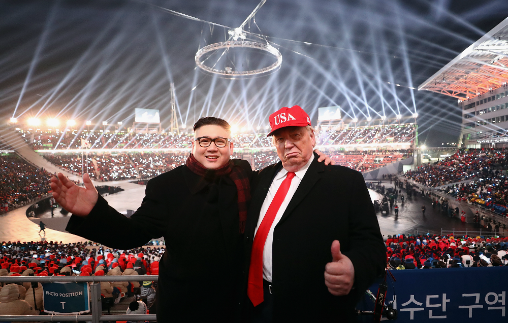 These impersonators were later escorted out of the opening ceremony. These impersonators were later escorted out of the opening ceremony.