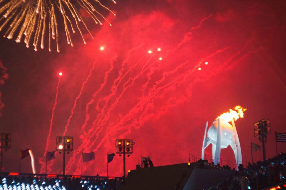 A mesmerizing moment for everyone present at the Pyeongchang Olympic Stadium A mesmerizing moment for everyone present at the Pyeongchang Olympic Stadium