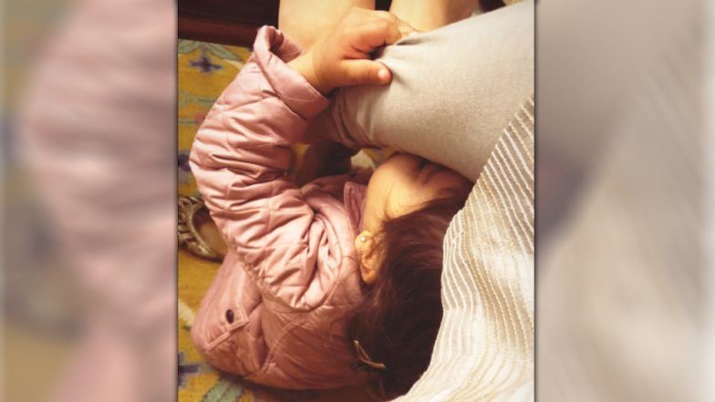 Mira Kapoor Shares an Adorable Picture of a Coy Misha Hiding Into Her Arms!