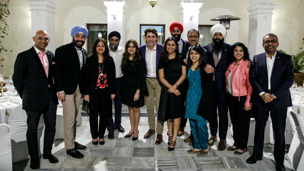 Justin Trudeau at a dinner party hosted by High Commissioner Nadir Patel.
Justin Trudeau at a dinner party hosted by High Commissioner Nadir Patel.