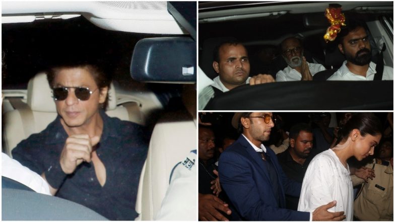 Sridevi's Loss Mourned! Shah Rukh Khan, Rajinikanth, Ranveer Singh, Deepika Padukone Reach Anil Kapoor's House to Offer Condolences