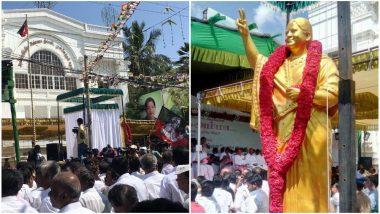 J. Jayalalithaa's Statue Unveiled at AIADMK Headquarters in Chennai