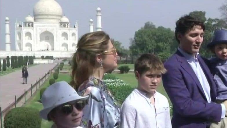 Canadian PM Justin Trudeau Visits Taj Mahal the First Stop of His 8 Day India Tour
