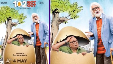 102 Not Out First Look: Amitabh Bachchan's Baap Cool Puts An Old School Beta Rishi Kapoor in An Egg