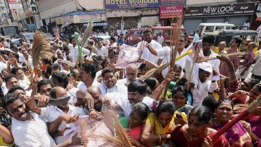 AIADMK Protests Demanding Formation of Cauvery Management Board