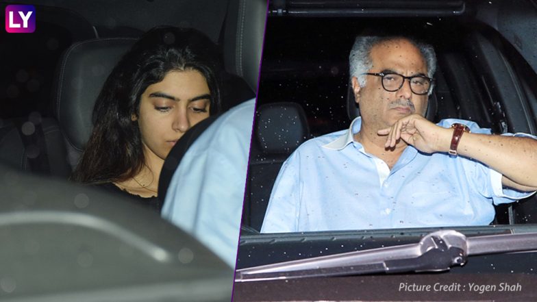 Khushi And Boney Kapoor Attend Hichki Screening – View Pics