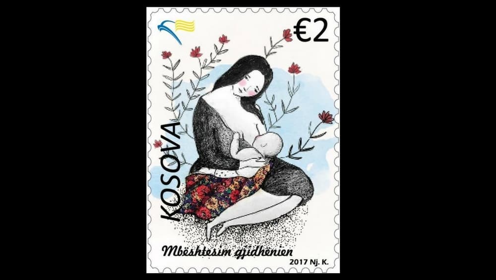 This postal stamp from Kosovo was released recently, as is evident from the date. This postal stamp from Kosovo was released recently, as is evident from the date.