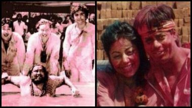 Bollywood Holi Parties: Rare Pictures of Rishi Kapoor, Shah Rukh Khan, Madhuri Dixit and Others Celebrating Holi That Will Make You Feel Nostalgic