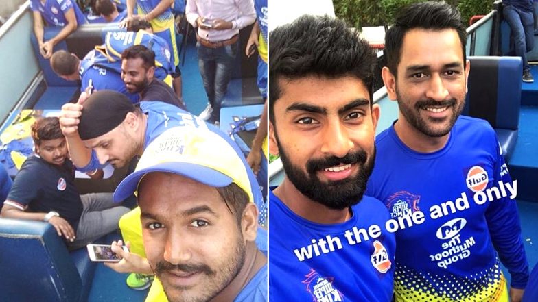 Watch Team Chennai Super Kings Travels To Practice in an Open Bus