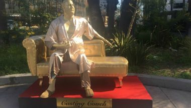 Oscars 2018: Harvey Weinstein Gold 'Casting Couch' Statue in Bathrobe Erected Ahead of 90th Academy Awards