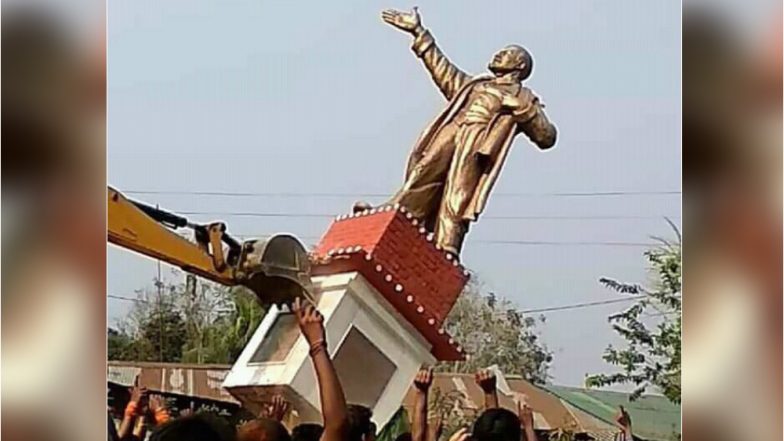 Lenin Statue Toppled In Tripura: Videos Of Statues Taken ...