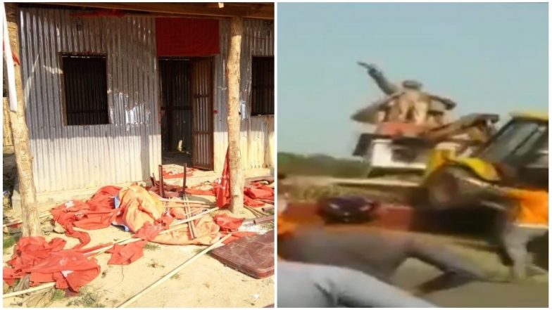 Statue of Vladimir Lenin & CPIM Offices Vandalized in Different Parts of Tripura: Video Goes Viral