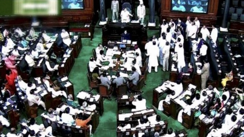 Lok Sabha Adjourned As Congress, Shiv Sena, AIADMK Members Protest Over Ram Temple, Rafale Deal and Cauvery Issue