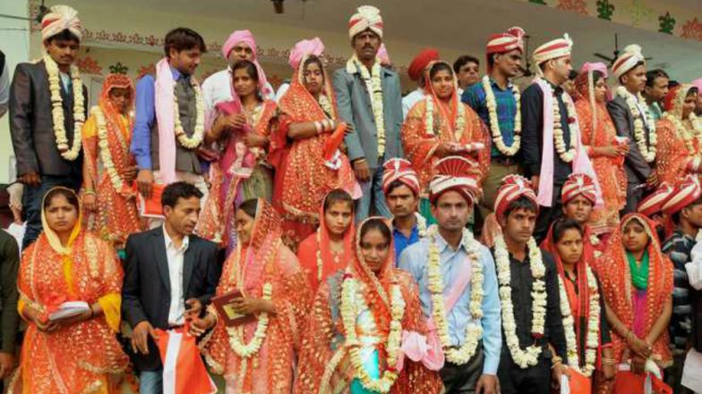 Mass Marriage: 64 Couples Tied Knot in the Mass Wedding Event at Moradabad in Uttar Pradesh